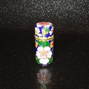 Vintage Chinese Cloisonné Lipstick Vessel.
